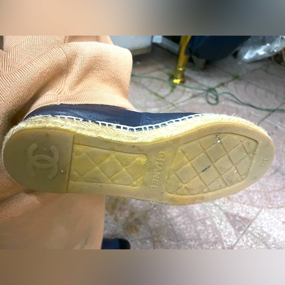 CHANEL CC lambskin espadrilles size US5 IT35 100% authentic - Picture 5 of 6